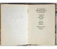 O lásce, přátelství a poezii - Otakar Lanc